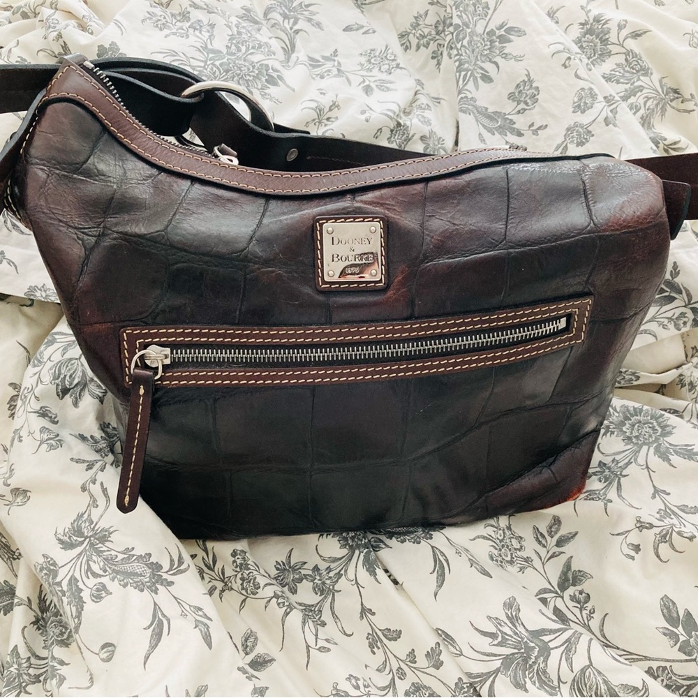 Dooney & Bourke Dark Brown Leather Tote Bag